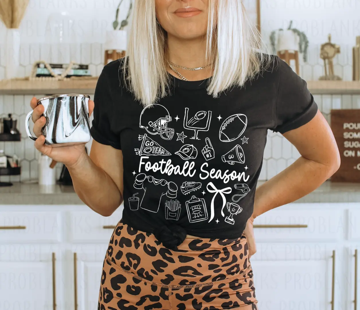 Football Season - White #7029 - Ready to Press DTF Transfer Full Color