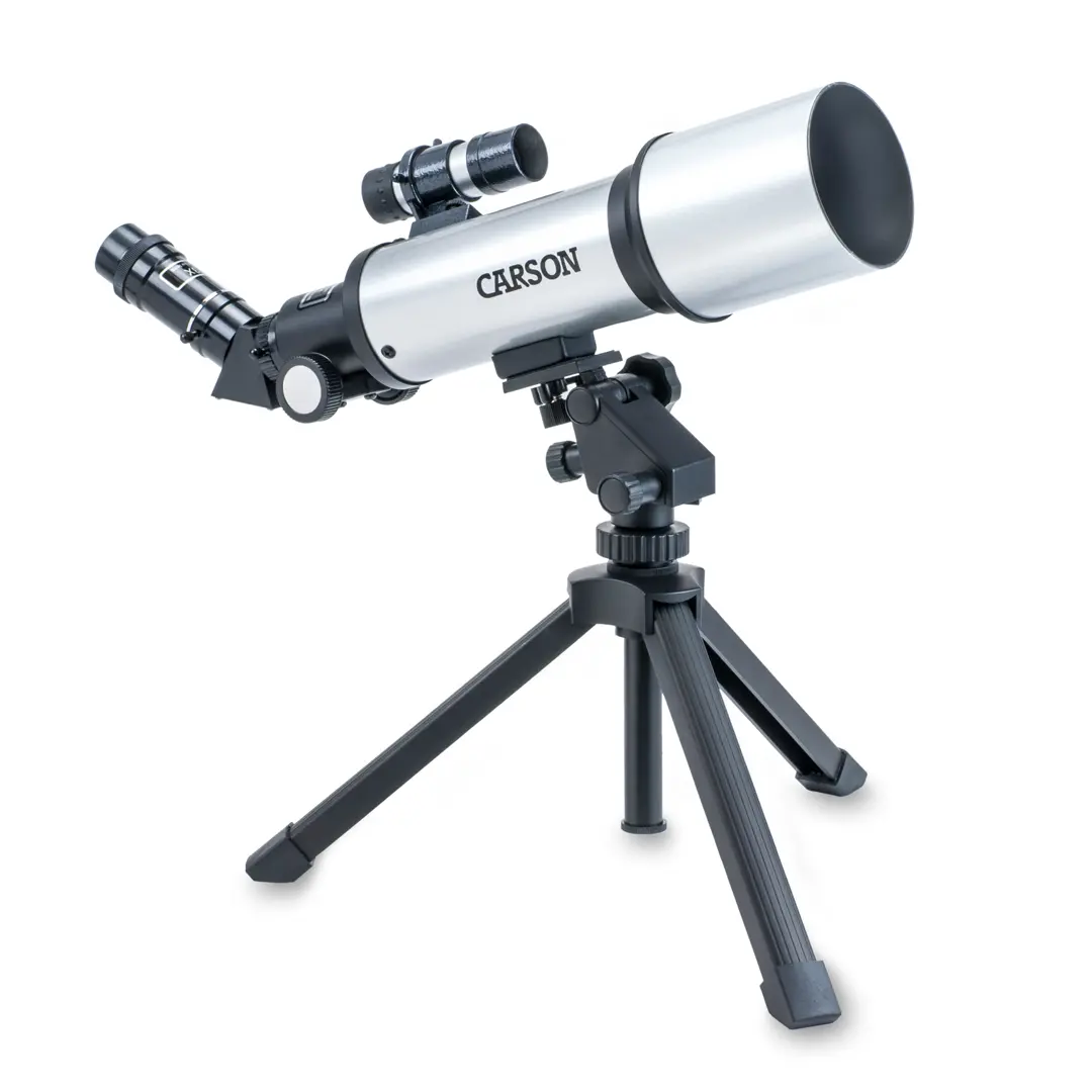 Carson Optical SC-450 Sky Chaser 70 mm Refractor Telescope, 212 MAIN Lightweight Model with Tabletop Tripod for Astronomy
