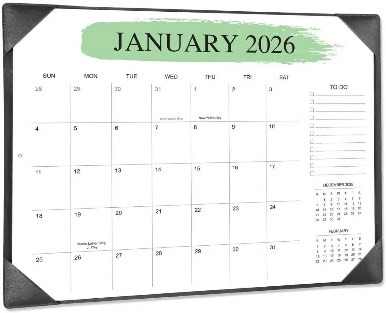 2026 Desk Calendar  18-Month Desktop Calendar from July 2025 to December 2026, for Office, School &  Use  Large Teacher Desk Calendar 22x17 (Black)