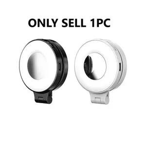 2025 New 3-in-1 Magnetic Beauty Selfie Light for Phones, Magnetic Selfie Light with Mirror Rechargeable, Adjusted 3 Light Modes 360° LED Selfie Ring Fill Light for Makeup for Selfies, Selfie Led Lights