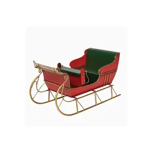 Christmas 15" Santa Claus Red Sleigh Decorative Figurine