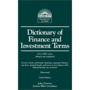 USED-Dictionary of Finance and Investment Terms (Barron's Financial Guides) by John Downes (Paperback)