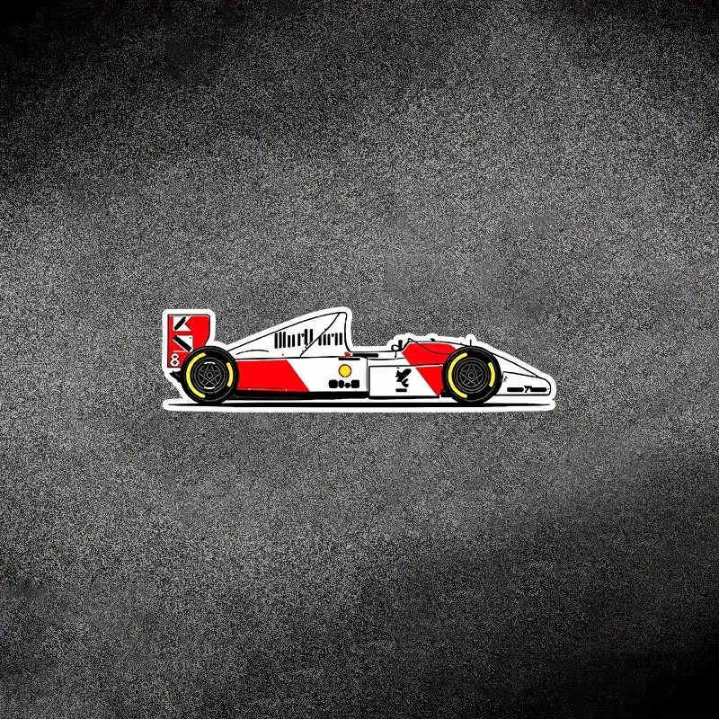 1PC Waterproof & Scratch-Resistant F1 Racing Car Sticker, Automobile Decals, Suitable for Car Bumper/Rearview Mirror, Motorcycle Fender, Vintage Race Track Logo Decal, Add Personality and Recognition to Your Outdoor Gear