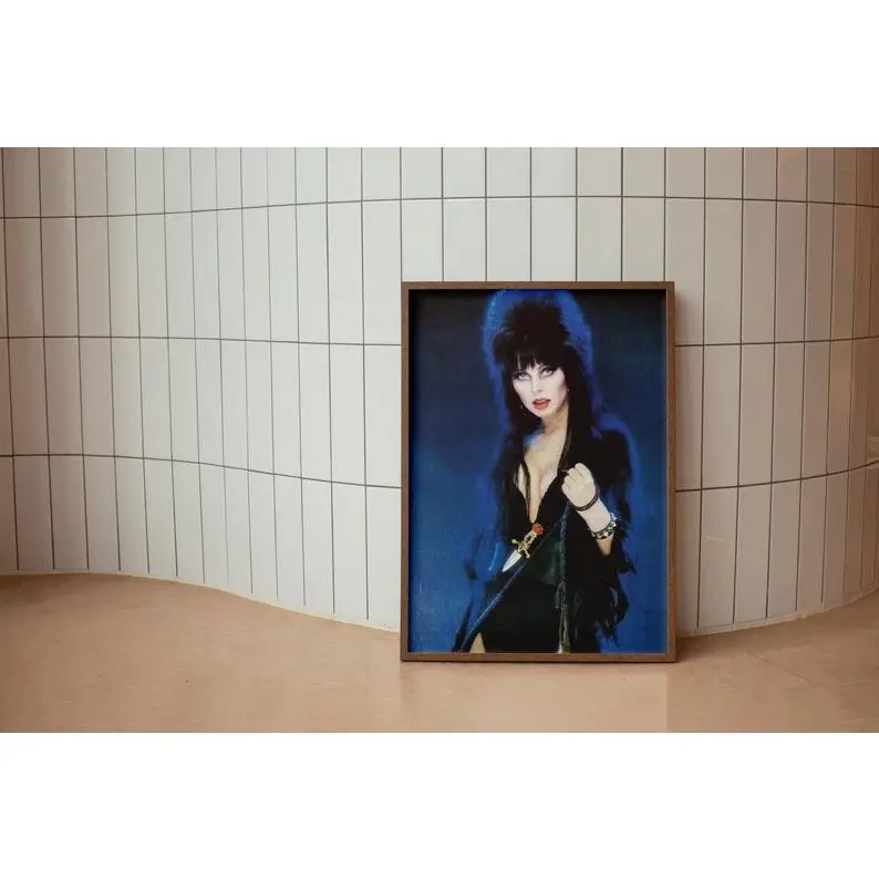 Elvira Print Vintage Halloween Prints Dark Academia Decor Poster Halloween Wall Prints