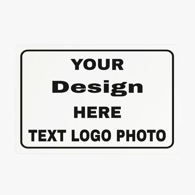 Custom Signs,Personalized Metal Signs for Office, Business,Workplace,Home,Yard,Arrow Signs,Shields,Love Signs,Decorative Slogans, Upload Images or Text,12 Colors,7 Styles (16x12Inch-Horizontal) B