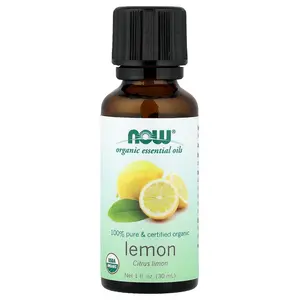 NOW Foods Organic Essential Oils, Lemon, 1 fl oz (30 ml)