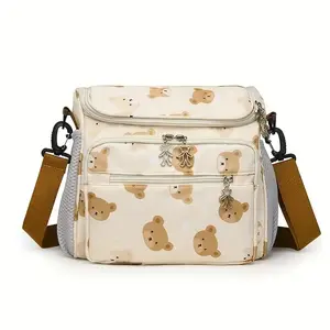 A Single Shoulder Crossbody Parent Bag, Casual Mother And Baby Bag with Multiple Pockets And Large Capacity for Milk Bottles And Diapers(Sheet)