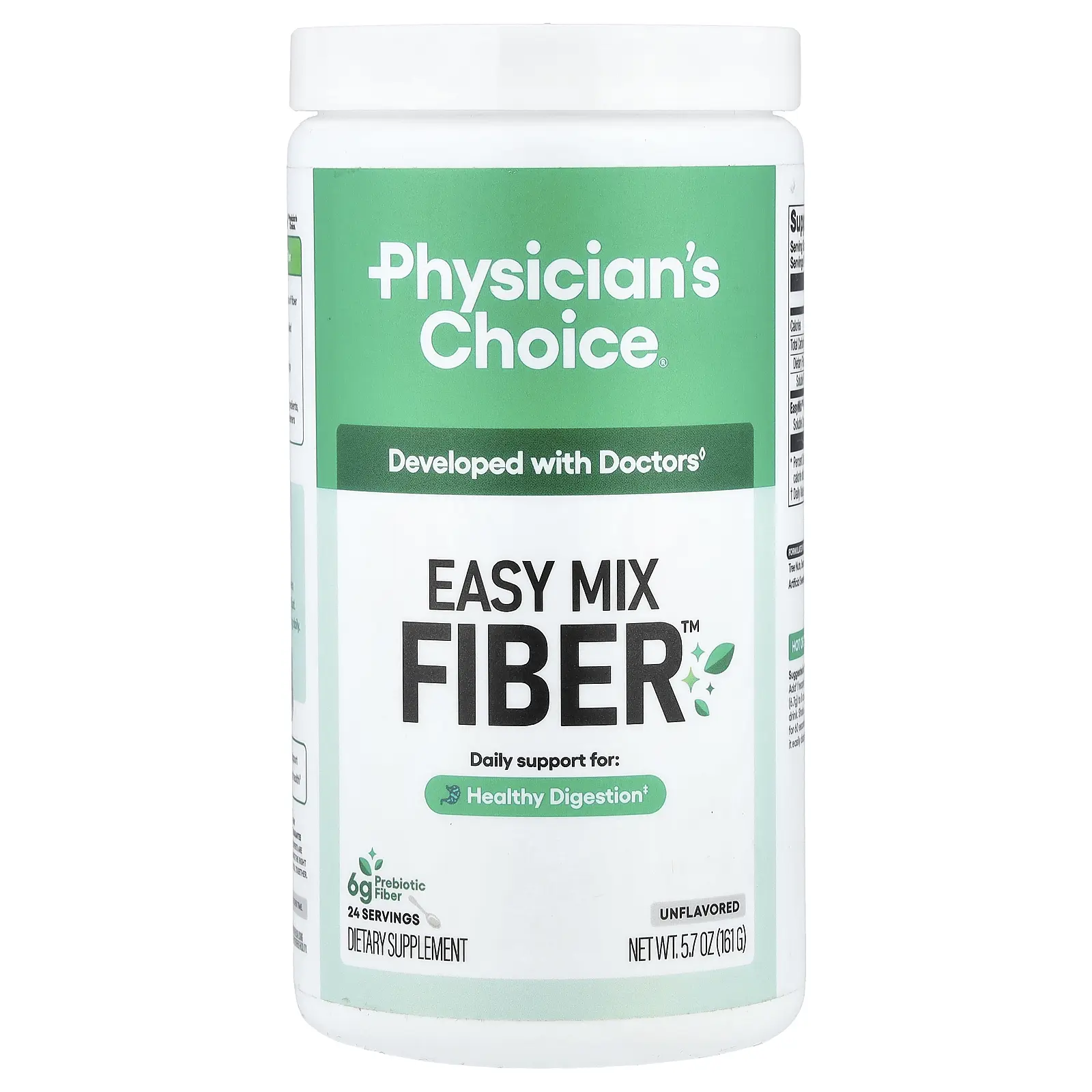 Physician's Choice Easy Mix Fiber™, Unflavored, 5.7 oz (161 g)