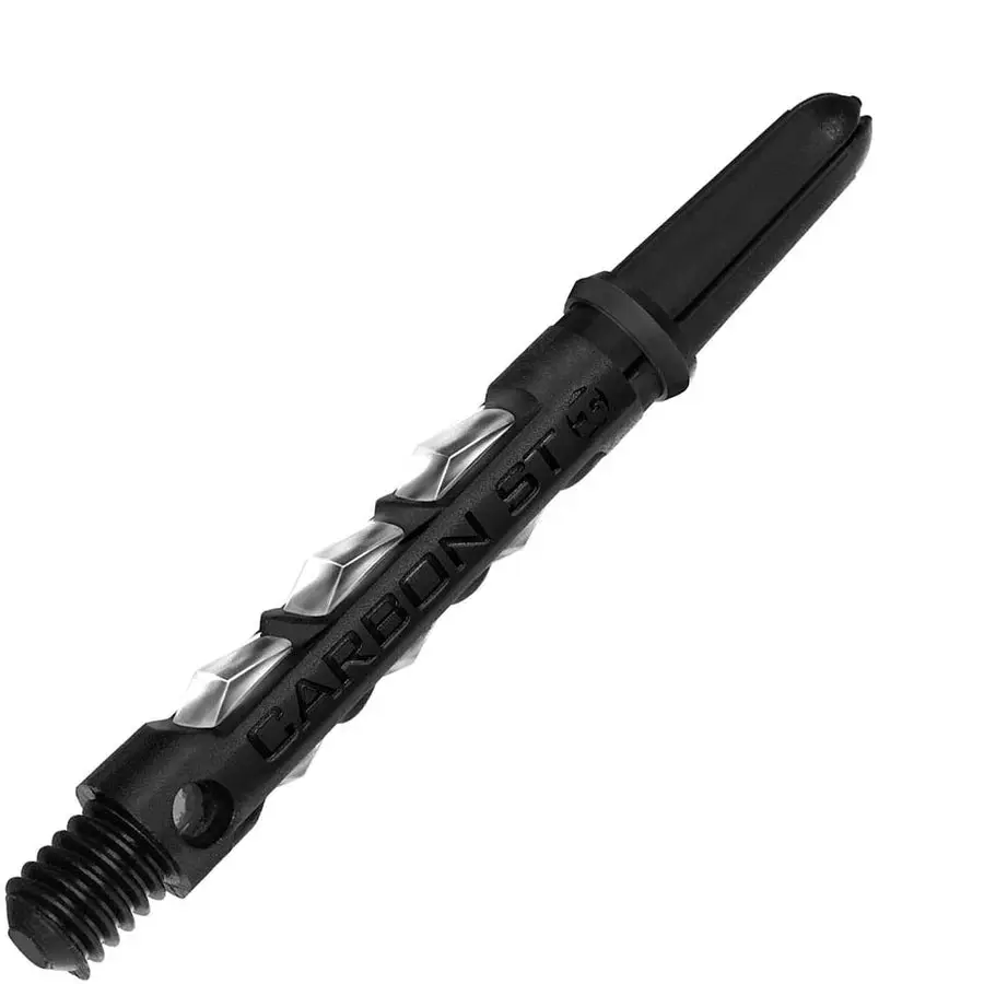 Carbon ST Sleek Solid Black Dart Replacement Stems, Optimum Performance-Enhanced Shafts for Dart Players, Improved Key Performance, Unisex, Adults