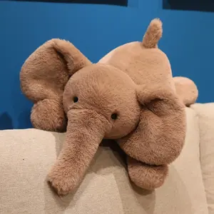 Soft Plush Elephant Toy Doll, Bean Eye Animal Figure, PP Cotton Filled, Perfect Gift for Girlfriend, Valentine's Day, Birthday, Holiday