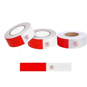 2 Inch x 65 Feet  Reflective Safety Tape Red White Honeycomb Self Adhesive Warning Strip for Car Trailer Boat Mailbox 1 Pack High Visibility Warning  2 inch wide