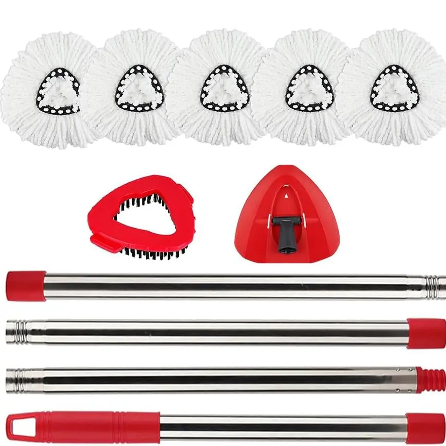 Spin Mop Replacement Kit with 5Pads