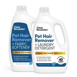 Pet Hair Remover Laundry System: Laundry Detergent + Fabric Softener