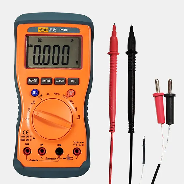 PINTECH Digital Multimeter 1000V, 10A, 60MΩ, DC AC Voltmeter,Ohm Volt Amp Meter, Continuity Test, Non-Contact Voltage, Multimeter Tester Measures AC/DC Voltage Current, Resistance, P186