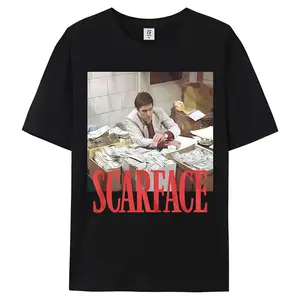 [Graphic Tee]Scarface Stacks of Cash T-Shirt, Men's Graphic Movie Tees