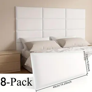 8pcs Anti-Collision Soft Pads, 50cm X 23cm, Peel-And-Stick, Waterproof, Ideal for TV Background, Living Room, Bedroom, Office Decor, Child Safety