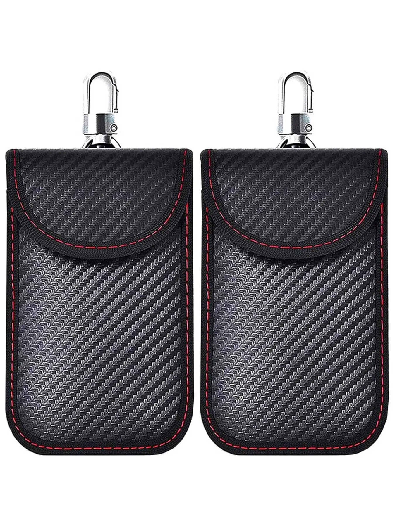 Faraday Bag for Car Keys, Rfid Signal Shielding Holder, Keychain Protection Cage, Anti-Theft Key Pendant Case, Car Key Protector, Key Covers for Car Keys, Car Key Accessory (2 Pack)