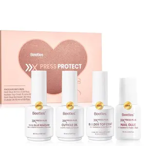 Beetles Press-On Nail Essential Kit -  for False Nails Tips and Press On Nails  Manicure Nailcare Strong Hold for False & Acrylic Nails Spring Nail