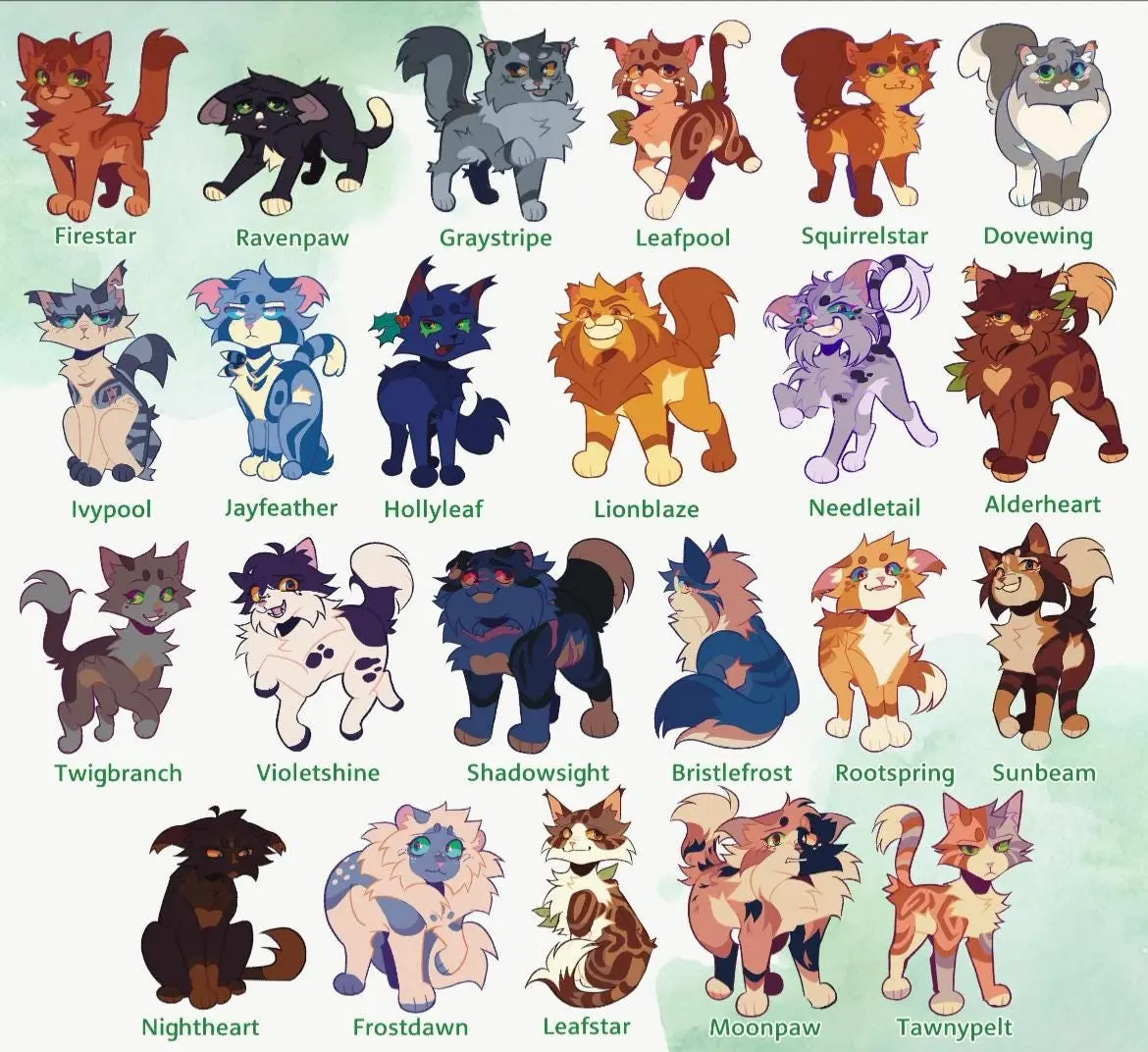 Warrior Cat Protagonist Acrylic Keychains