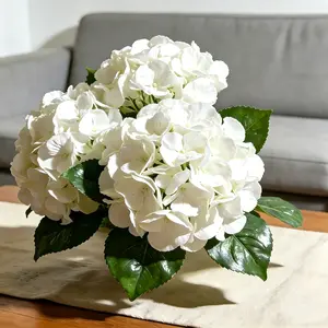 3 large diameter simulated hydrangea flowers, single stem realistic hydrangea flowers, 54cm simulated tactile latex hydrangea flowers, Decorative artificial flower decoration for weddings, parties, offices, and homes