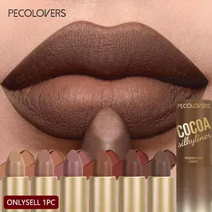 Nude Lipstick Matte Brown Lip Gloss High Pigment Makeup Classic Sexy Lipgloss Non-Stick Cup Long Lasting Red Lip Tint Cosmetics Individual Lipsticks