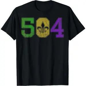 Mardi Gras 504 Nola New Orleans Louisiana LA T-Shirt