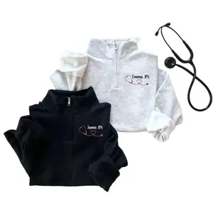 Custom Nurse Quarter Zip, Nurse Pullover, Graduation Gift for Nurse, Gift for Nurse, RN sweatshirt, Gift for New Grad_15