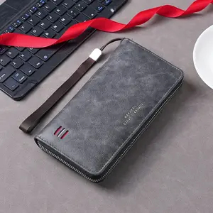 Men'S Long Wallet, Casual Multi-Card Slot Long Wallet, Large-Capacity Coin Purse Clutch Bag