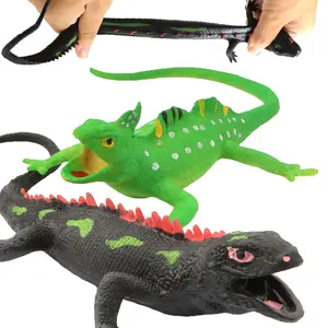 2 Packs 9-inch Lizards Toys, Super Stretches Material TPR Rubber Lizard Figure Realistic Set for Party Favors Boys Kids Children Learning Study Toy, Bathtub Toy Iguana,Great Gifts or Party Supplies