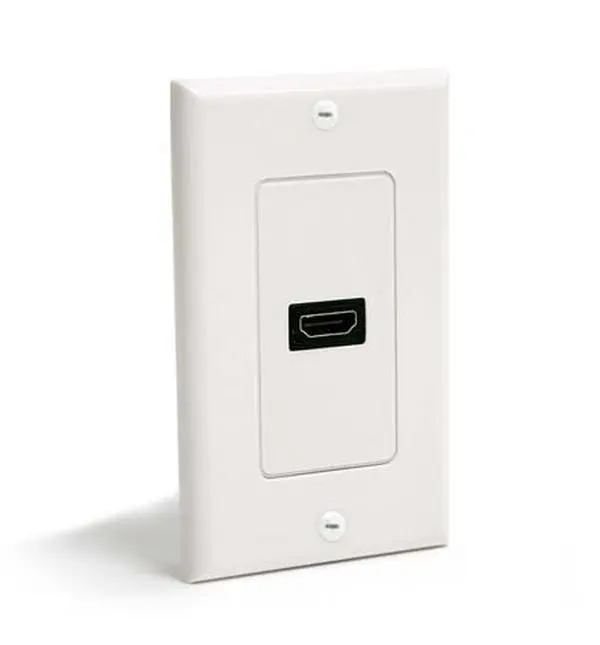 StarTech HDMI Wall Plate, Single Outlet In-Wall Female to Female Port with a Secure Fit for Home Theaters, White, Hdmi Port, In-Wall Setup