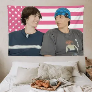 Hamzah and Martin wall tapestry poster for college dorm cave bedroom living room office party decoration gift