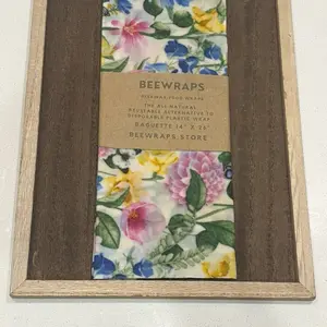 Beeswax Baguette Food Wrap Single 14” x 26” Kitchen Reusable No Plastic