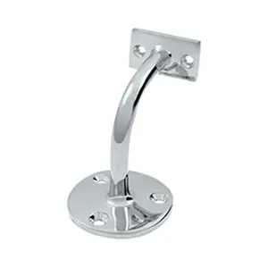 212 MAIN Deltana Light Duty Adjustable Hand Rail Brackets - 3.18 in. Projection, Bright Chrome Finish, Solid Construction, Adjustable Bracket