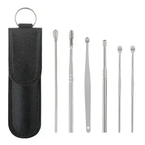 Ear Cleaning Tool Set, 6pcs Ear Pickers, Multi-Functional Ear Wax Removal Kit, Ear Care Essentials, Ear Health Tools, Earwax Removal Kit, Ear Canal Cleaner, Ear Cleaners