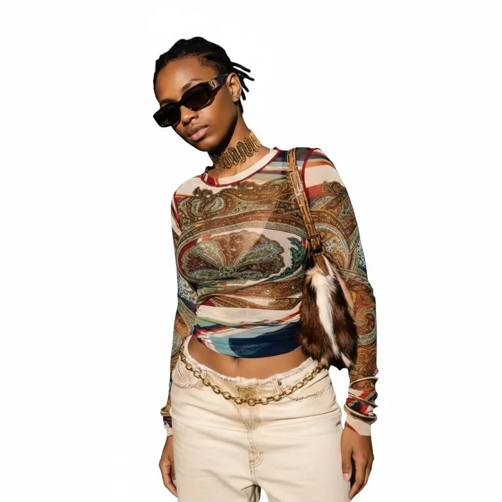Abstract Vibes Mesh Top