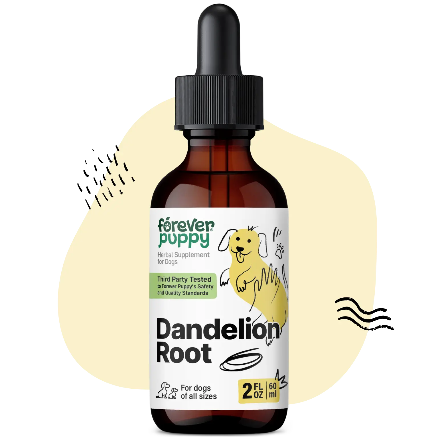 Dandelion Root Drops for Dogs - Liquid Liver Health Supplement for Large, Medium & Small Dogs - Liver Cleanse Detox Drops w/Dandelion Root Extract - 2 oz