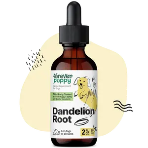 Dandelion Root Drops for Dogs - Liquid Liver Health Supplement for Large, Medium & Small Dogs - Liver Cleanse Detox Drops w/Dandelion Root Extract - 2 oz