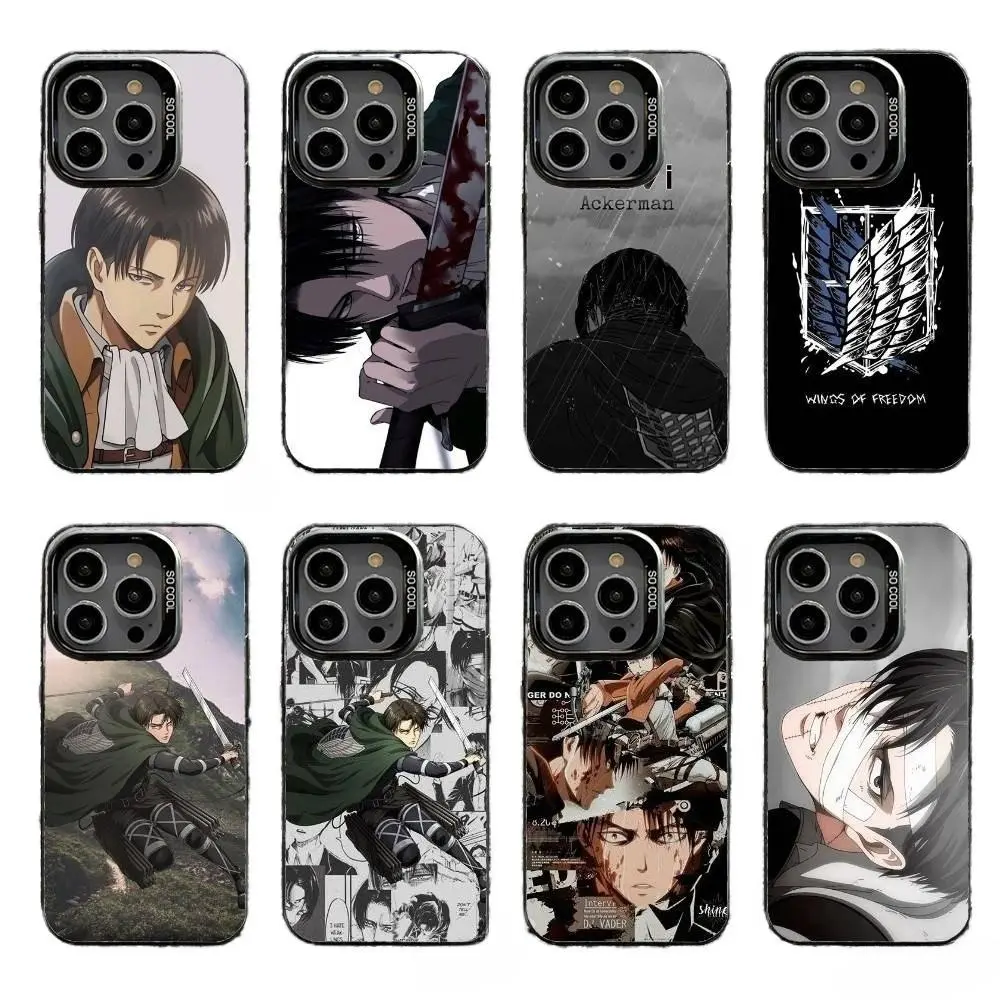Levi Ackerman Attack On Titan Phone Cases For iPhone 17 16 15 14 13 12 Promax Pro Air Plus Black Candy Matte Black Shockproof Cover