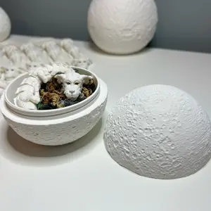 3D printed mini  Falkor lucky dragon with the moon new design Decoration Gift Ornaments