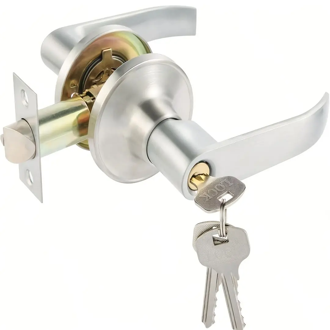 Practical Spherical Door Lock Heavy Duty Aluminum Handle Security Lock for Home Bedroom Interior Doors Easy Install Durable, One Hand Lock, Privacy Door Knobs