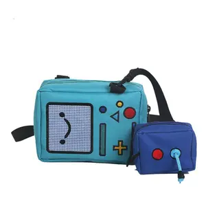 Cartoon Anime Adventure Time BMO Small Bags for Women Phone Purse Female Canvas Game Machine Shoulder Bag Funny Crossbody Bag