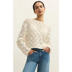 Hullen Crochet Sweater | Cloud