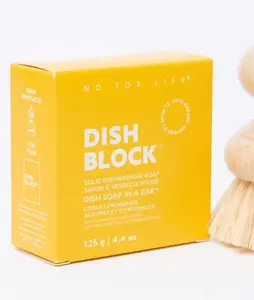 Dish Block Solid Dish Soap Bar – Citrus Lemongrass kitchen cleaning nontoxic