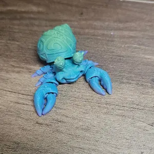 3D Printed Articulated Crab | Cute Mini Posable Crab Toy | Desk Fidget & Shelf Decor