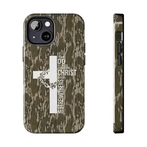 Vintage I Can Do All Things Through Christ Who Strengthens Me Camouflage Phone Case, Philippians, Christian, Bible Verse, Durable Accessories Compatible with iPhone 17 Air