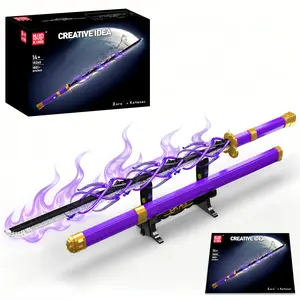 Mould King Zoro Sword Building Set - 43.07" Sword Model with Rechargeable LED Light & Display Stand, DIY Assembly STEM Kit for Adults, Creative Collectible Sci-Fi Toy & Cosplay Gift Idea (1801+ PCS)