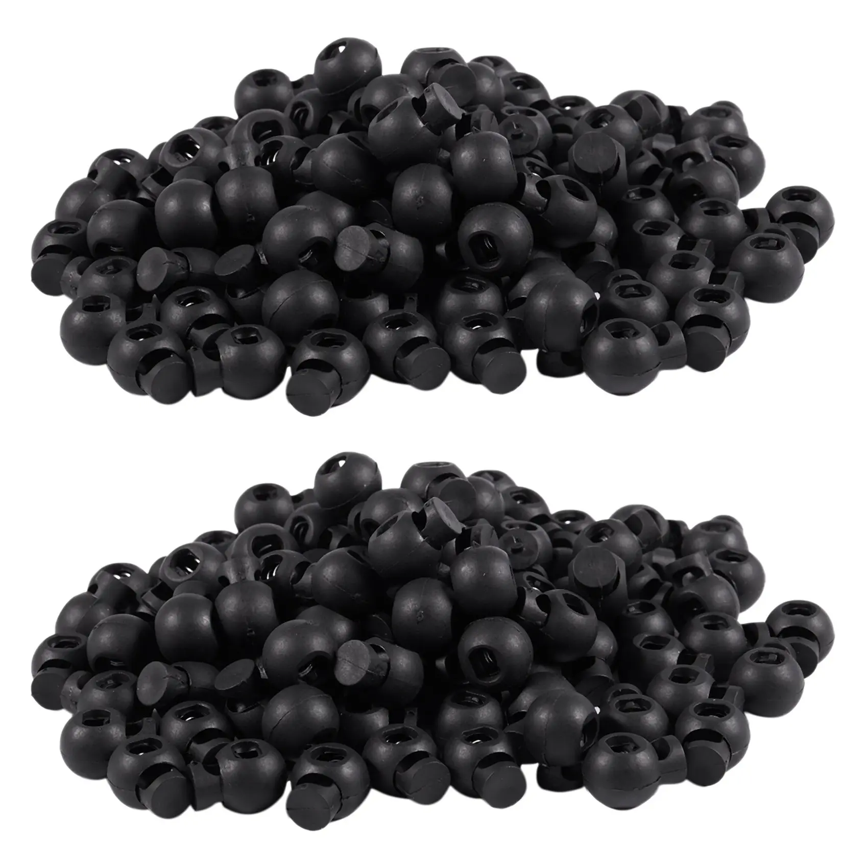 200 Piece Cord Stopper DIY Black Plastic Connector Cord Lock Stopper Switch Cover
