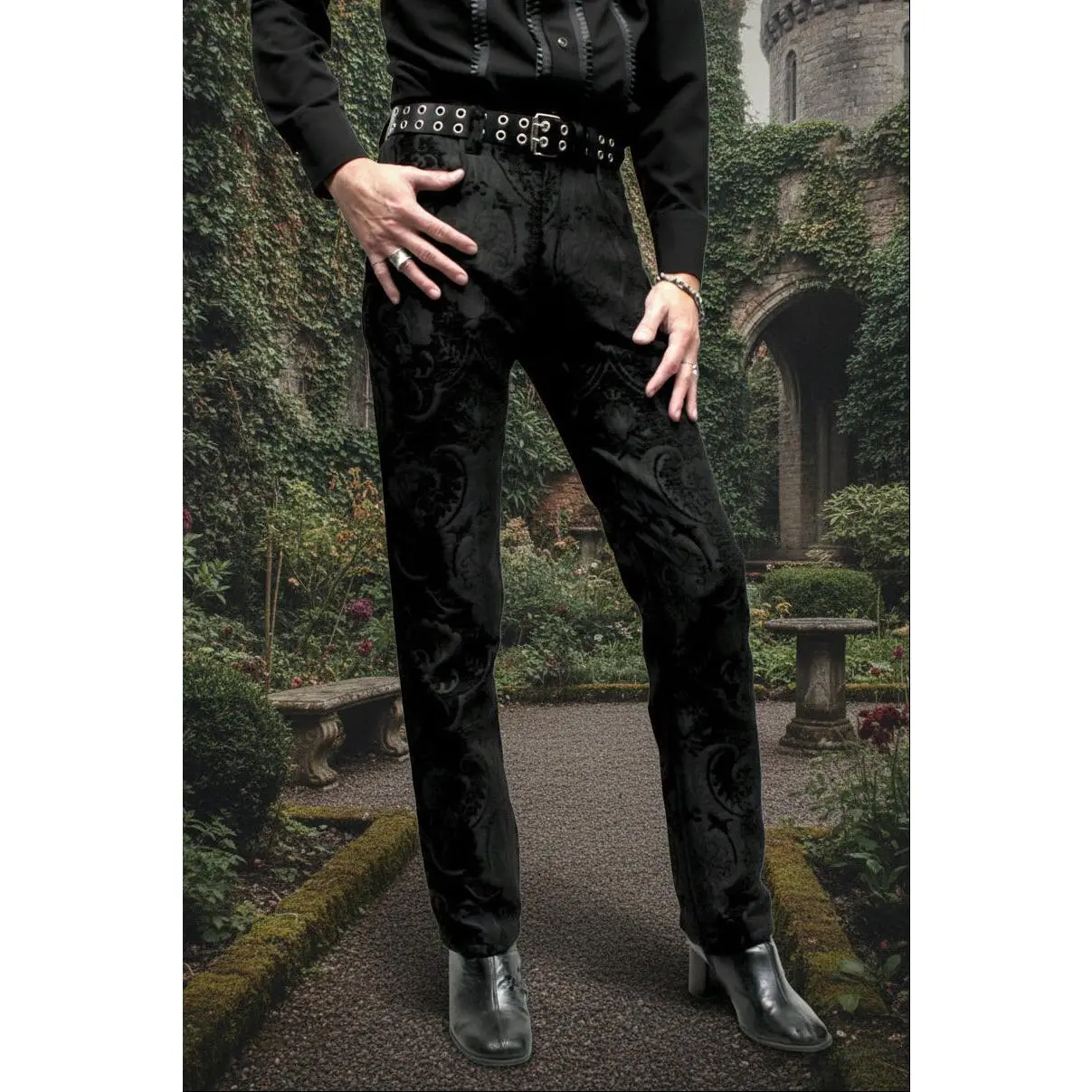 TAPESTRY PANTS - BLACK