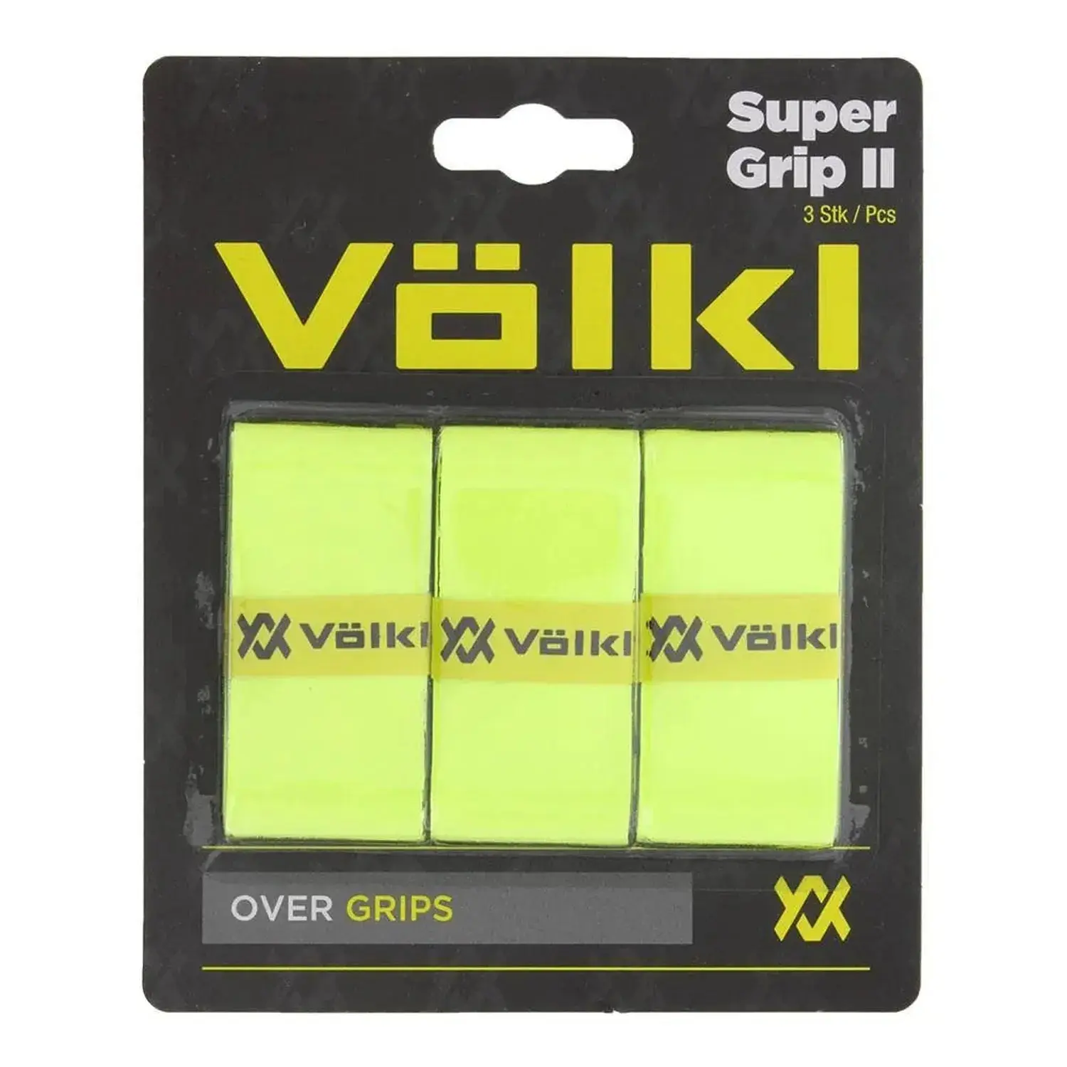 Super Grip II Polyurethane Tennis Overgrip 3-Pack, Neon Yellow, High Tactile Ultra-Thin Coat for Tennis Racquets with Great Feel, Overgrip Tennis Racquet Grips