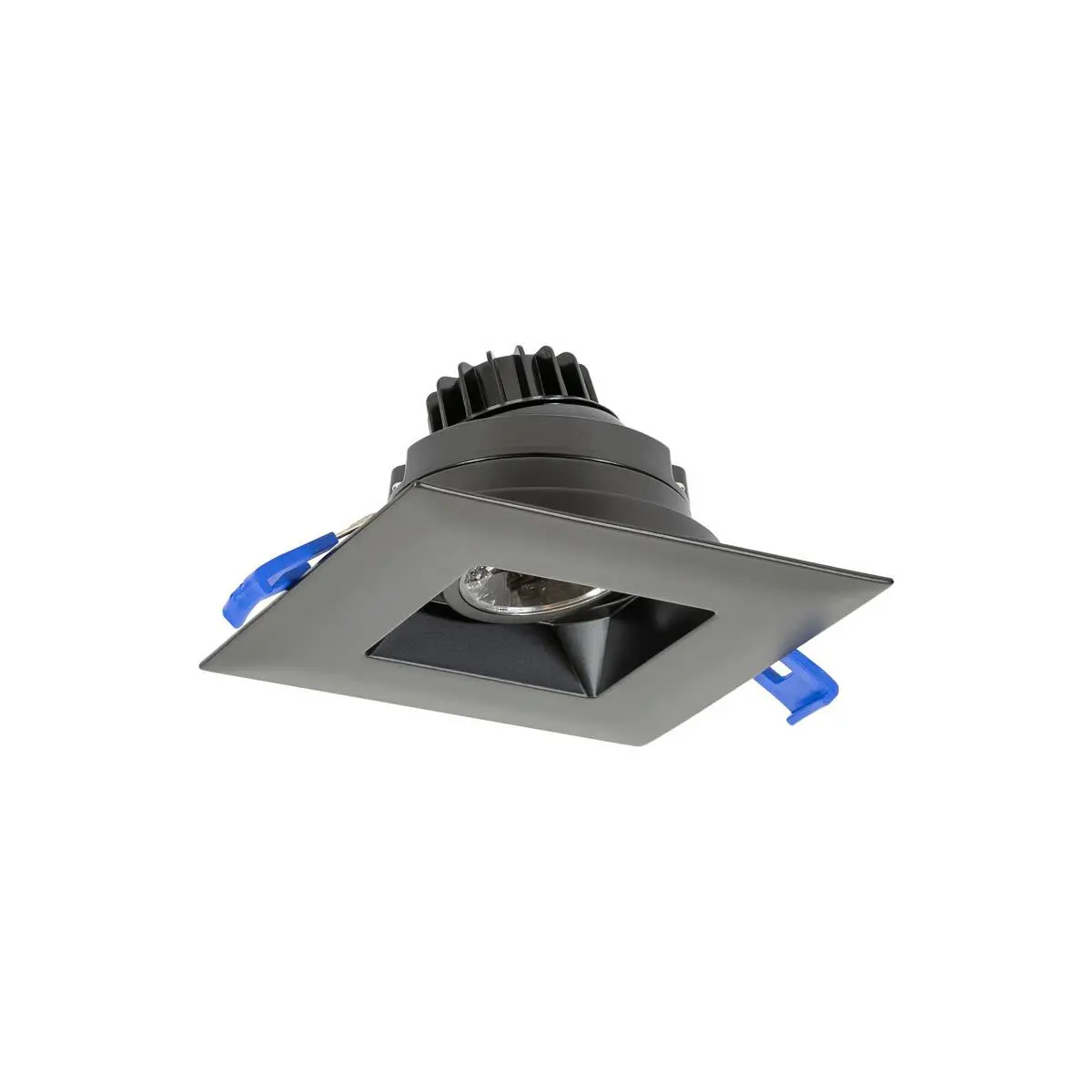212 MAIN Jesco RLF-3408-SW5-BK Ultra-Slim Profile 3 in. 8W 5CCT 90CRI Dimmable LED Square Regressed Gimbal Recessed Downlight, Black Adjustable Lighting for Luke Commercial Aquatic & Pet Room Decor, Design